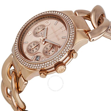 michael kors chronograph rose|Michael Kors runway chronograph watch.